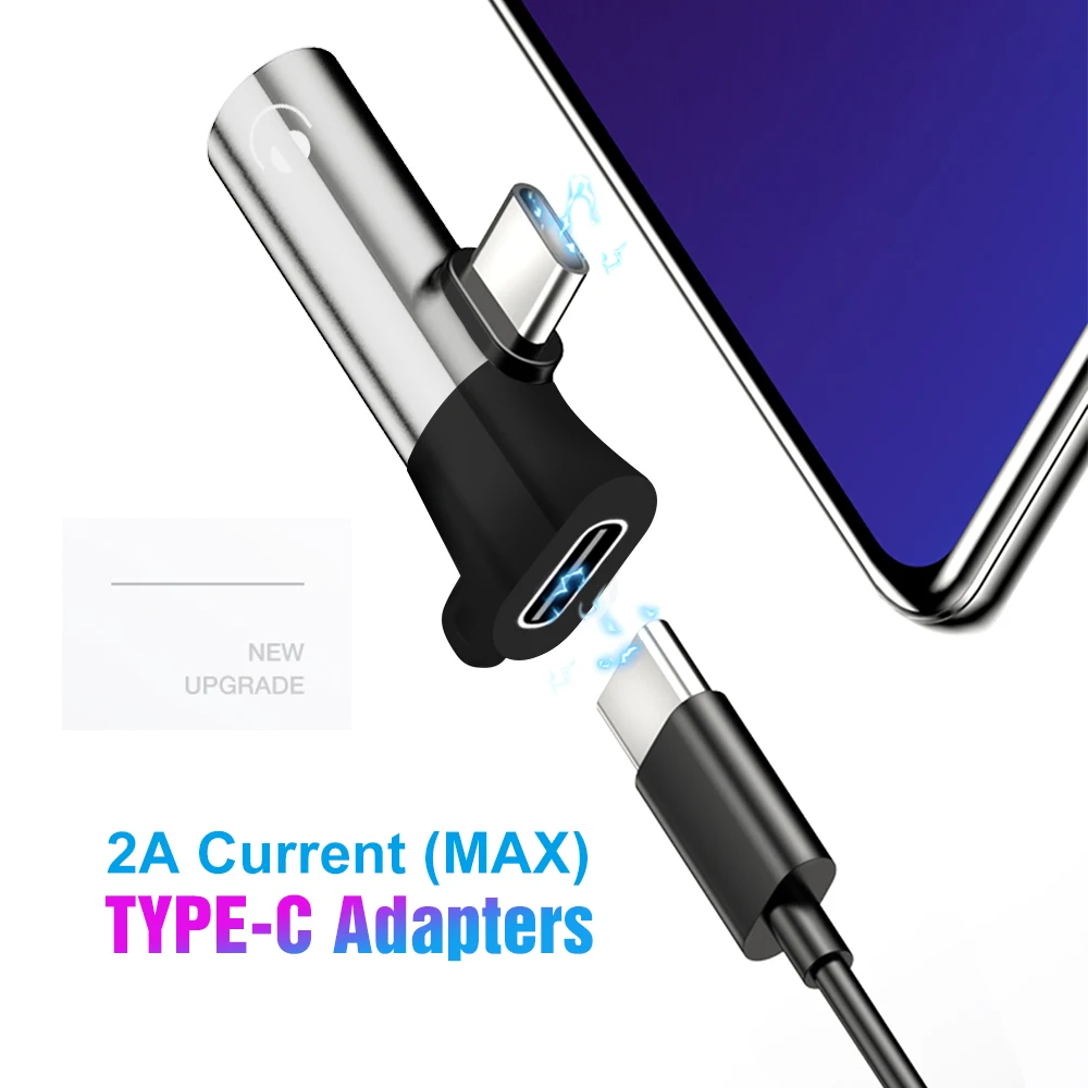 2 в 1 Тип C до 3,5 мм разъем для зарядки наушников конвертер usb type-C аудио адаптер для Xiaomi mi 8 9 Красный mi Note 7 6 type C телефонов