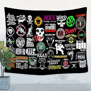 Hip Hop\Rock\Thrash Metal\ Reggae Music Gig Poster Large Flag Curtain Banner HD 4 Hole Tapestry Print Cloth Art Room Decoration