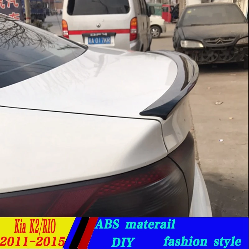 Используется для Kia RIO K2 спойлер 2013 2015 высокого качества ABS Материал заднее крыло