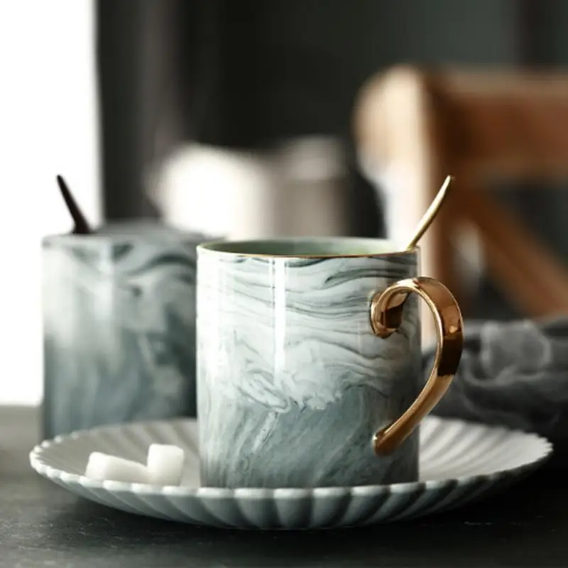 Керамическая чашка mCoffee для молока европейская позолоченная офиса специальная