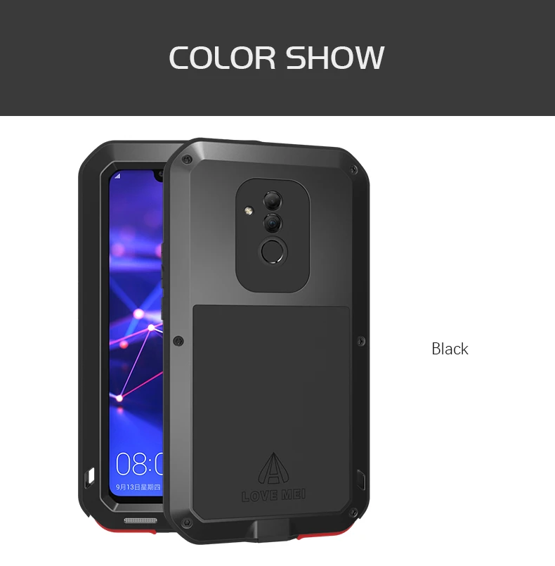 Броня для huawei Коврики 20 Lite случае тяжелых Алюминий металла Водонепроницаемый противоударный чехол для телефона для huawei Коврики 20 Lite