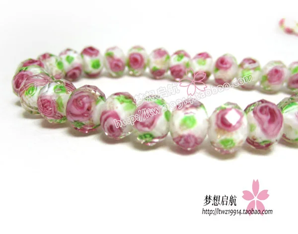 COL 2 10 шт./лот) 8*6 мм граненые стеклянные бусины Rondelle Lampwork для изготовления ювелирных изделий - Цвет: COL 2