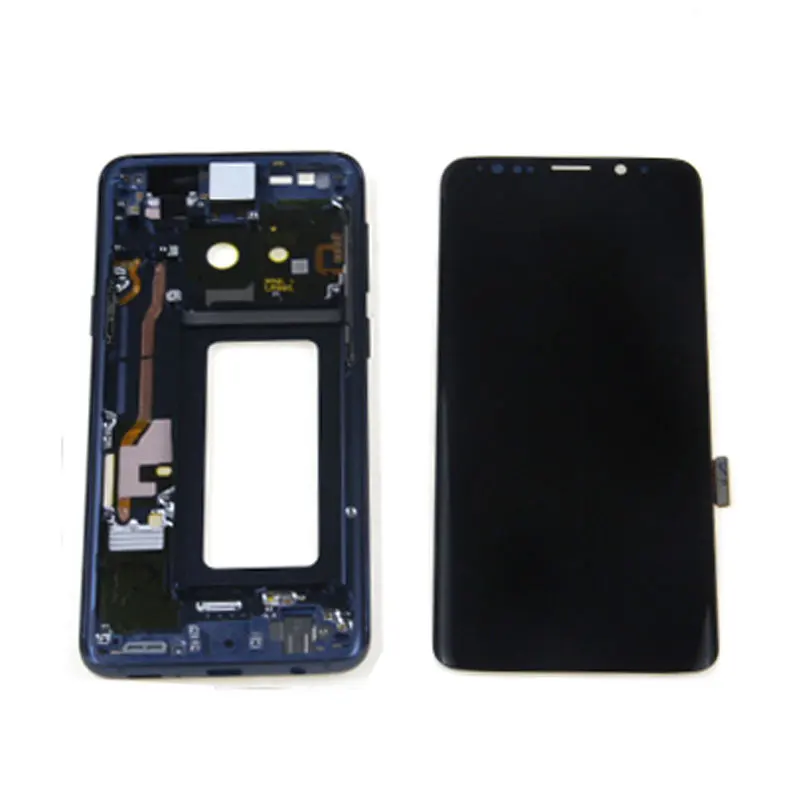 Grey Frame S9 lcd с рамкой для SAMSUNG Galaxy S9 lcd сенсорный экран дигитайзер S9 G960 G960U lcd Запасной комплект* 2560x1440 - Цвет: Grey Frame