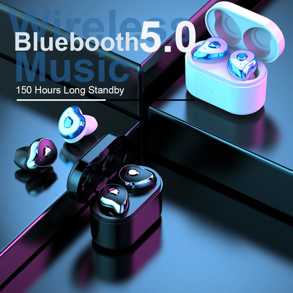 Bluetooth наушники TWS Half-in-ear беспроводные наушники бинауральные наушники с зарядным устройством спортивные наушники для airpods смартфон