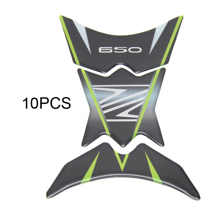 10 шт. мотоциклетные 3D танк Pad Защитная Наклейка Стикеры для Kawasaki Z800 Z900 Z1000 Z650 Z750 - Цвет: B 10PCS
