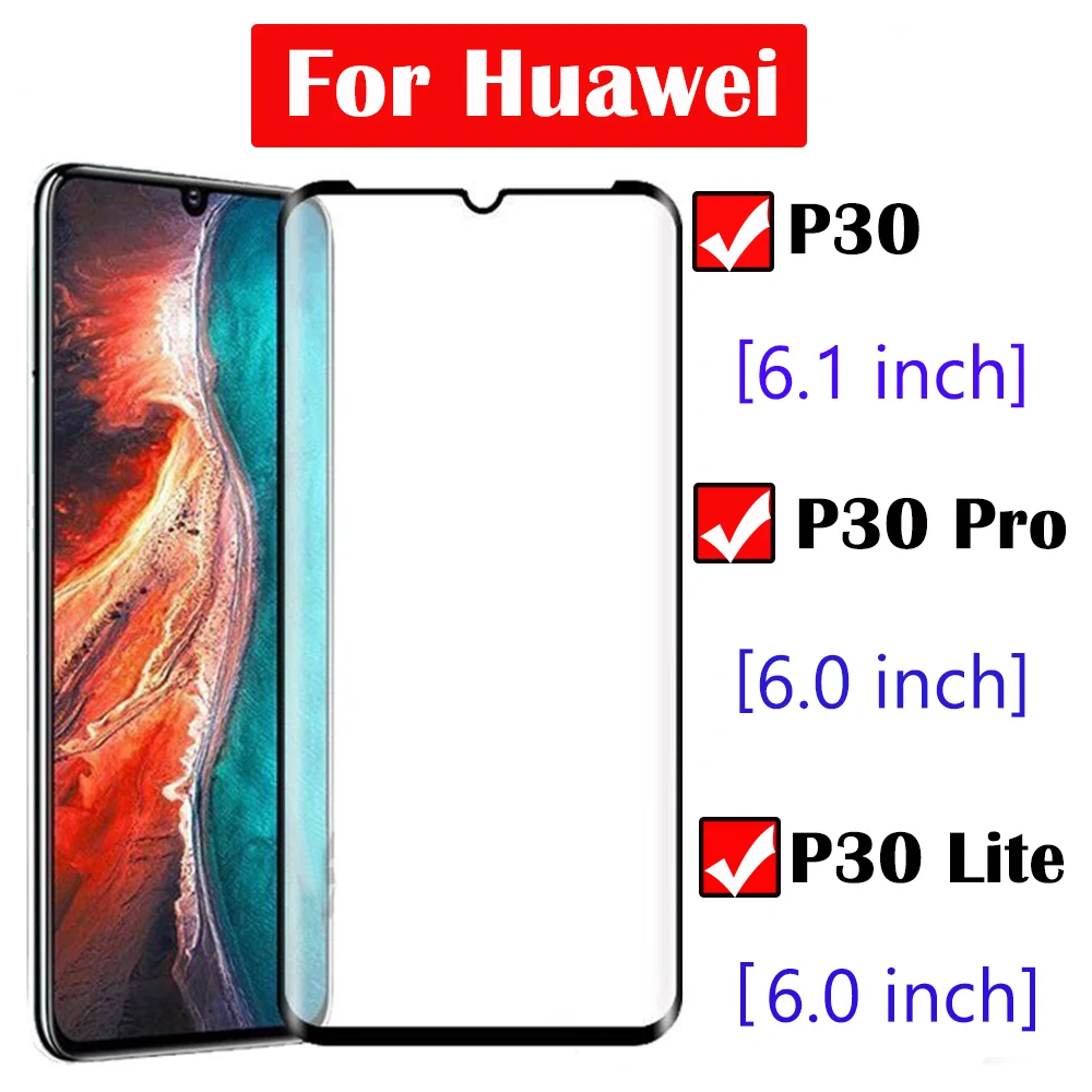 3D изогнутая для huawei p30 Защитная пленка экрана из закаленного стекла huwei p 30 lite pro light