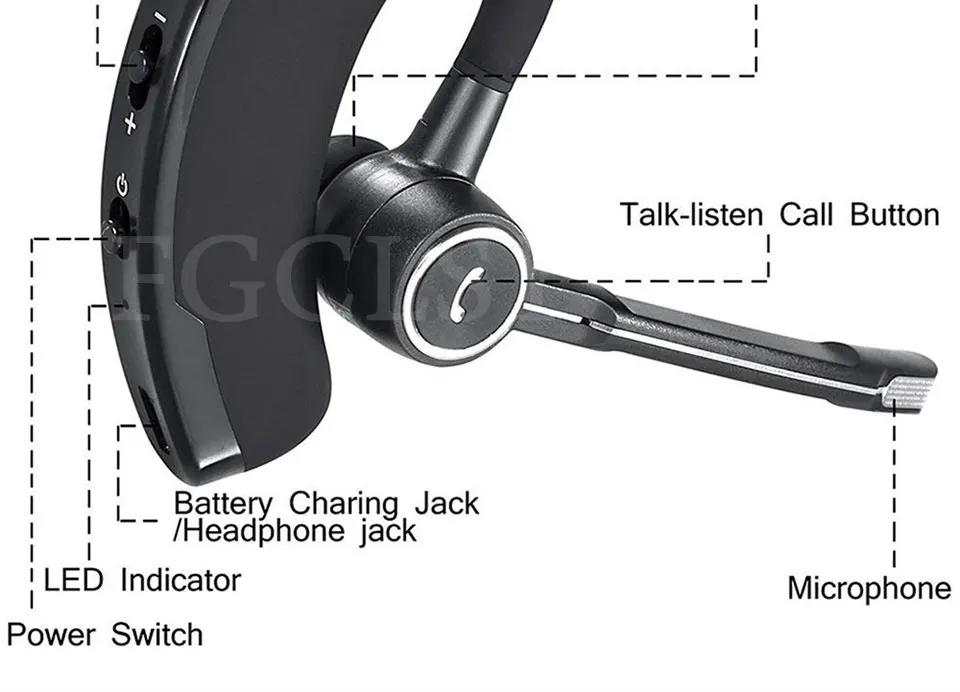 FGCLSY V8S, деловые bluetooth-наушники, беспроводная гарнитура, громкая связь с микрофоном, автомобильный Bluetooth, ушной крючок, наушник для iPhone XR 7 6S