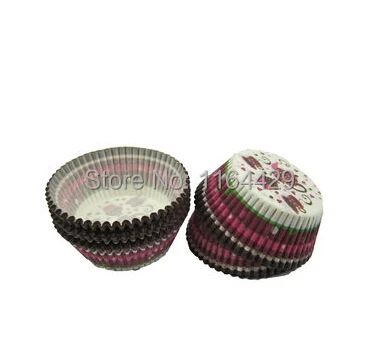 600 шт (6 видов цветов) высокотемпературный бумажный подстаканник для торта