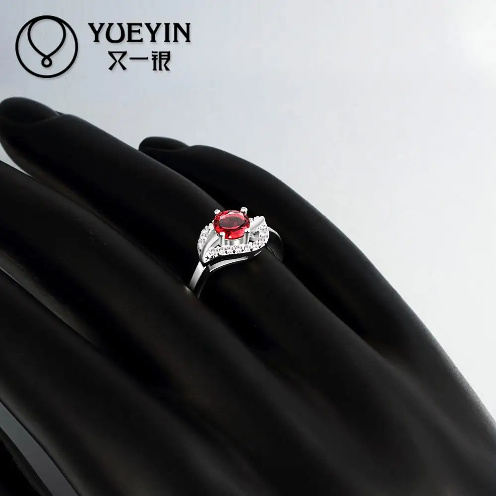 Серебряное Кристальное кольцо для женщин Свадебная вечеринка свадебные