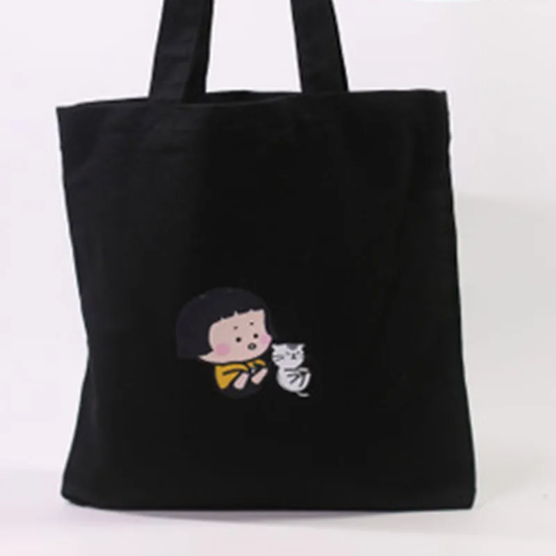 NJ SHOP белая/черная Большая вместительная женская сумка холщовая Повседневная