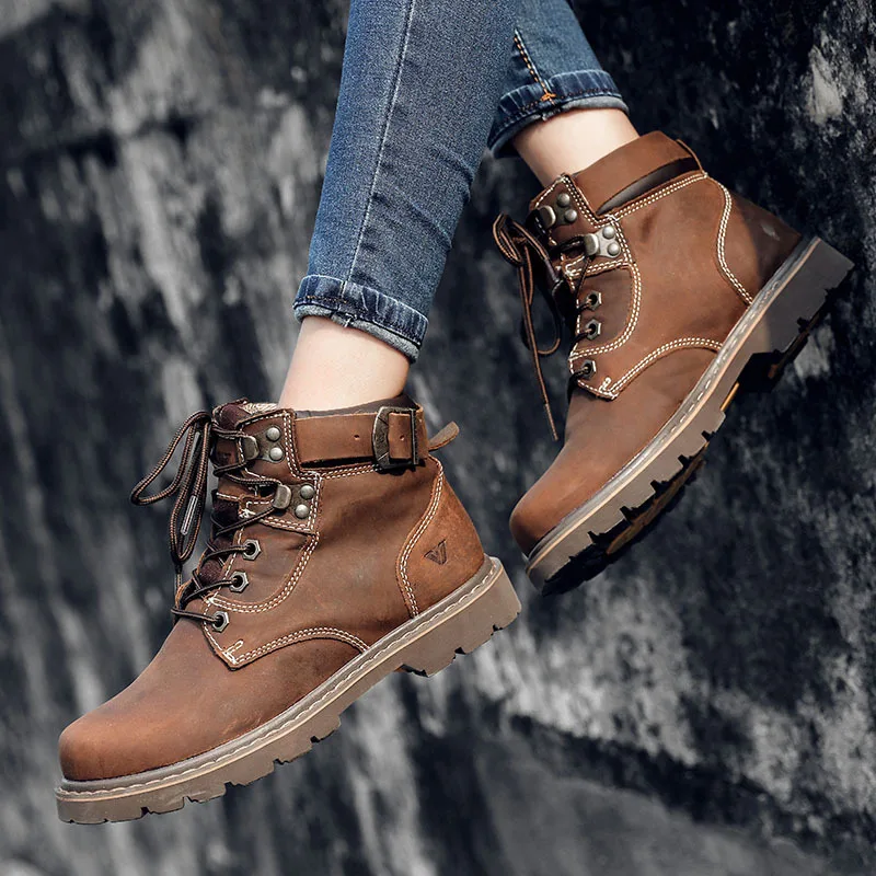 Новый стиль Martin кожа для улицы повседневная Британская Tide Boots Tooling Luxury скидка. |