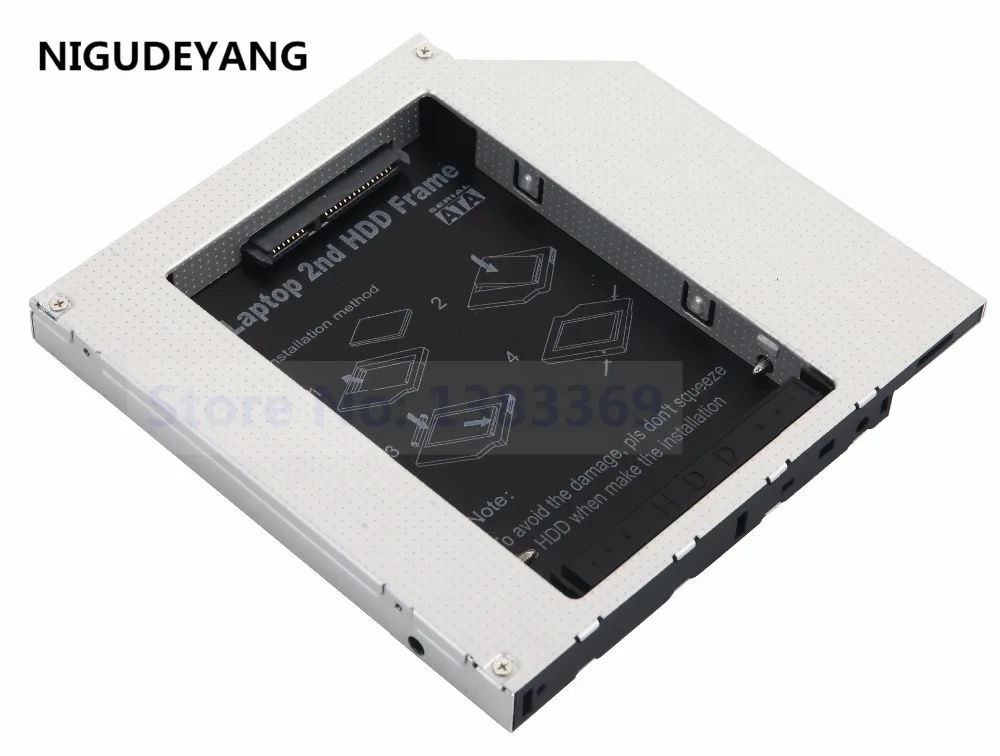

NIGUDEYANG 2nd HDD SSD Hard Drive Caddy Adapter for HP Pavilion DV6200 DV6300 DV9200 DV9300