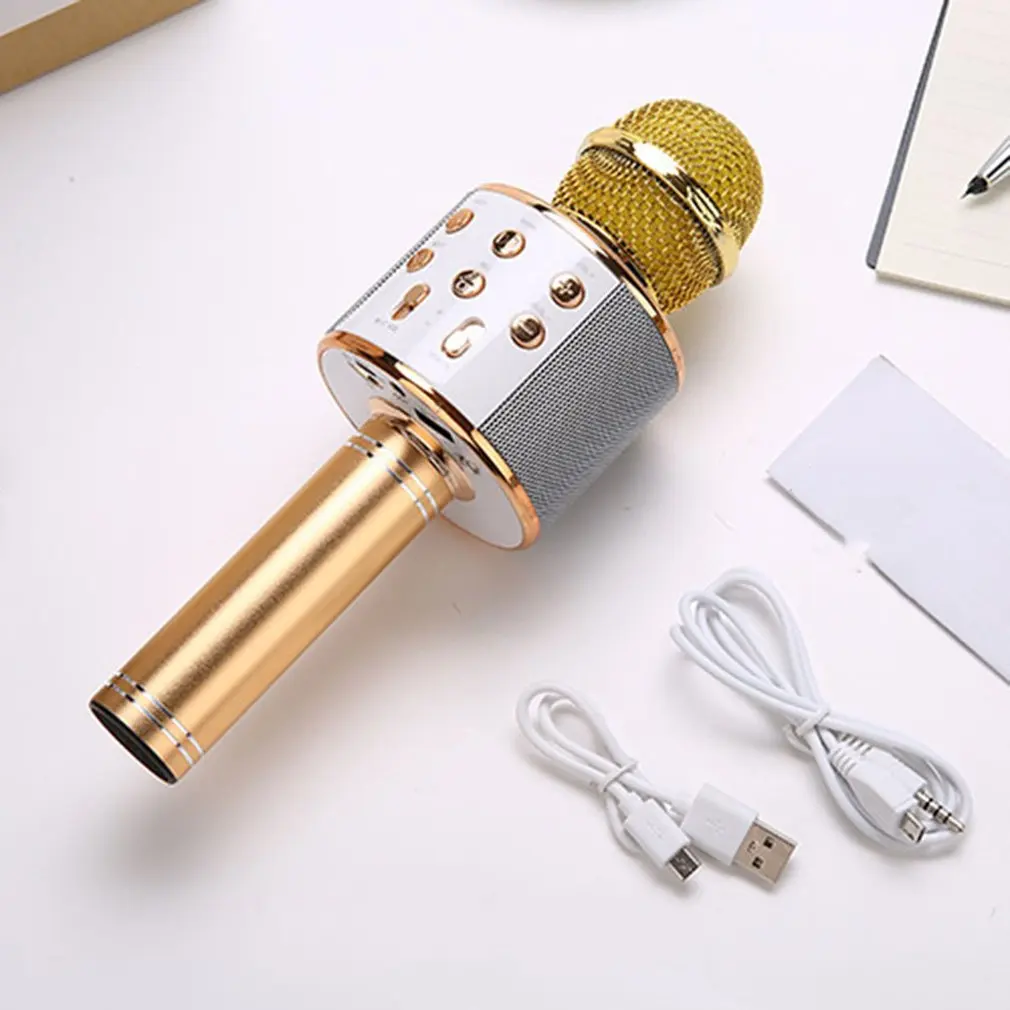 Профессиональный Bluetooth микрофон беспроводной ручной для караоке музыкальный