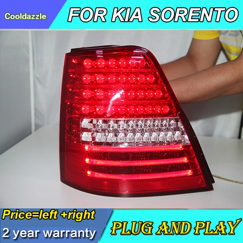 Для KIA Sorento светодиодный задние фонари 2002 2003 2004 2005 2006 год задний фонарь лампа