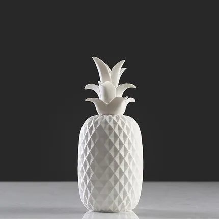 2 pcs lot porcelain pineapple ornaments simple creative white ceramic fruit home decoration | Дом и сад
