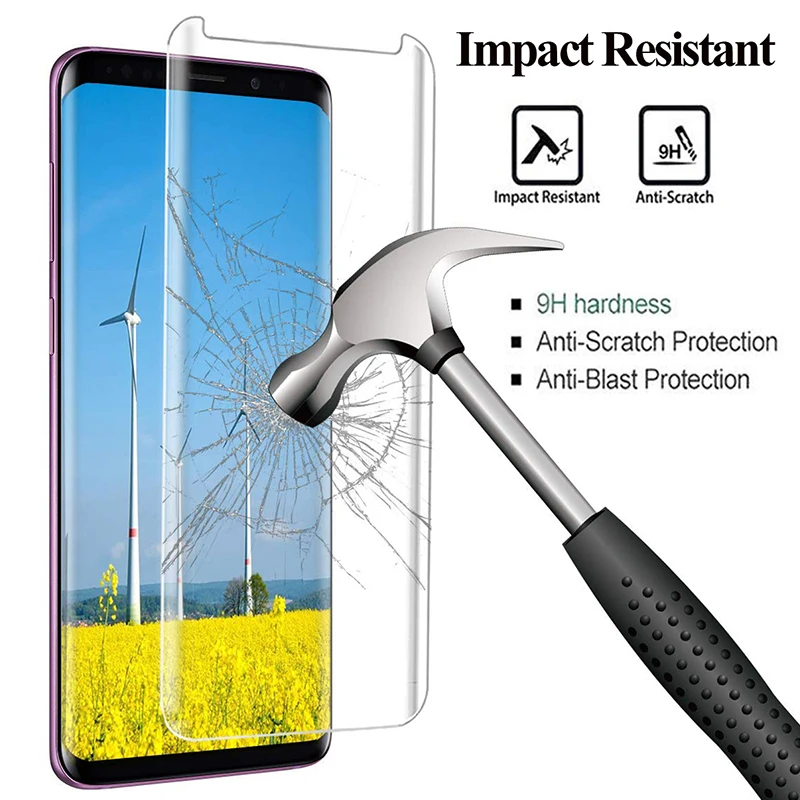 Протектор экрана для Samsung Galaxy S8 стекло на протектор 3D Изогнутые s9 plus защитное s9plus