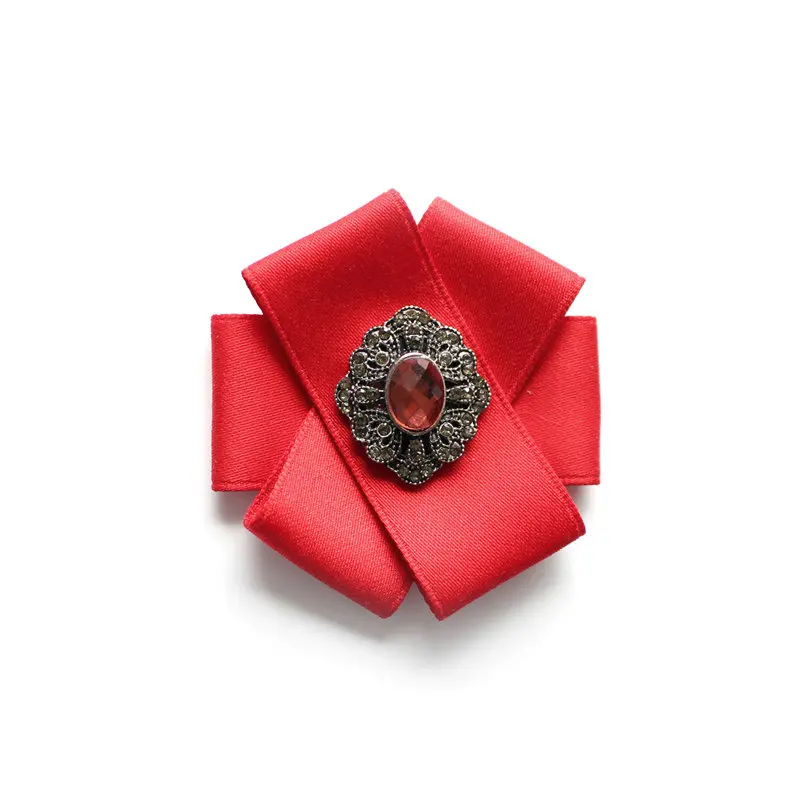 Pin Brooches Официальная Мужская Свадебная рубашка с воротником и галстуком-бабочкой броши на булавке бабочка эластичная лента Стразы Хрустальная ленточка с бантиками - Цвет: Pin Brooches