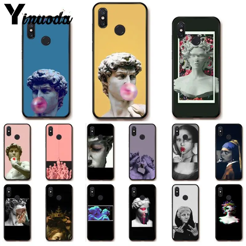 Yinuoda Винтаж штукатурка статуя Давида художественный чехол для телефона с