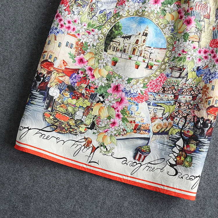 Высокое качество Европейский Американский женское элегантное печатное