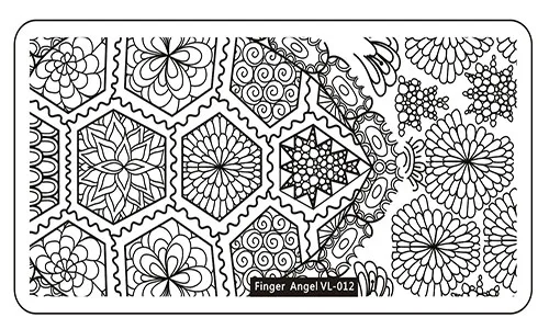 VL012 Finger Angel 1 шт. пластины для штамповки ногтей 6*12 см штамп изображения пластины прекрасная Корона бабочки узоры ногти маникюрный шаблон инструмент - Цвет: VL012