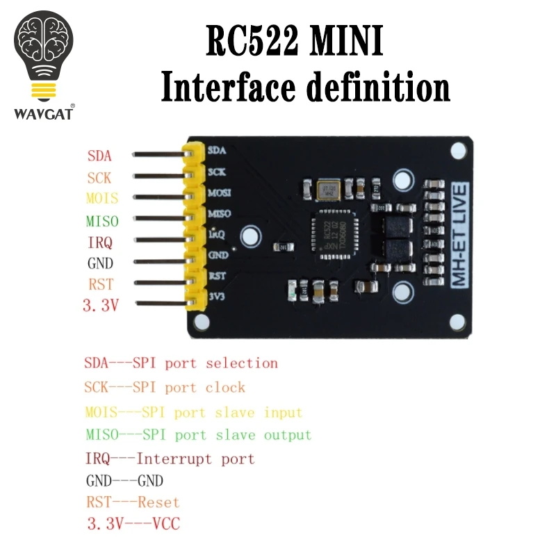 Мини RFID модуль RC522 наборы S50 13,56 МГц 6 см с тегами SPI записи и чтения для arduino uno 2560