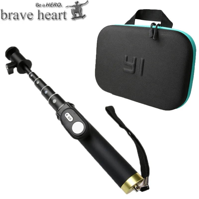 Чехол для переноски brave heart EVA Box сумка для хранения+ палка для селфи монопод для Xiaomi Yi 4k 2 xiaoyi аксессуары для спортивной экшн-камеры