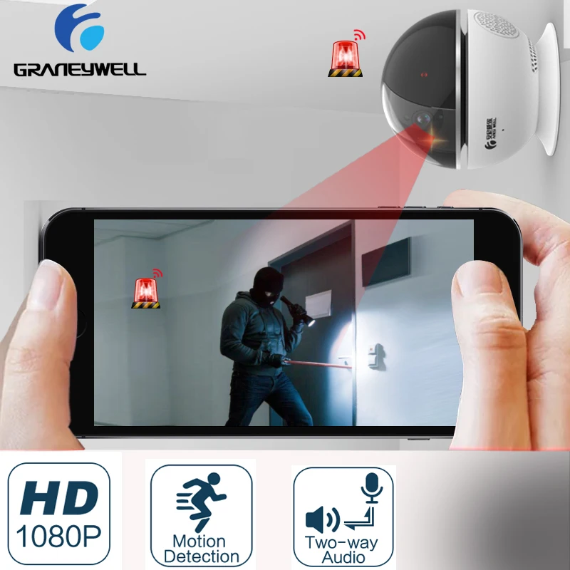 Graneywell Wi-Fi IP камера 1080P Bluetooth динамик мини Смарт ночное видение Videcam видеоняня