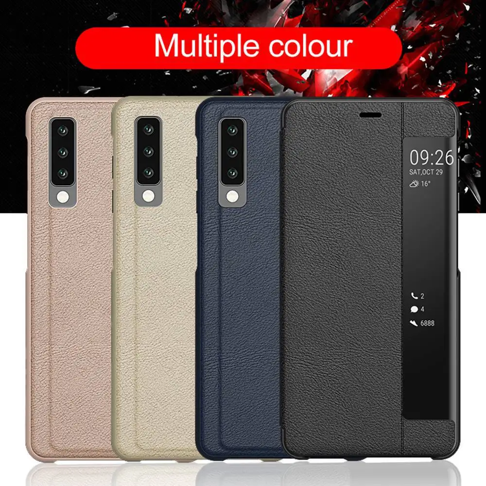 Чехол KISSCASE для Samsung Galaxy S7 Edge S8 S9 S10 Plus роскошный кожаный смарт чехол с окошком Note 8 9