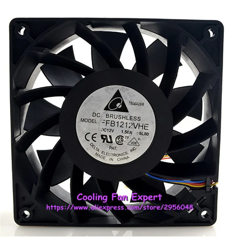 Оригинальный FFB1212VHE DC 12V 1.5A 12038 120*120*38 мм 4 провода серверный инверторный Вентилятор