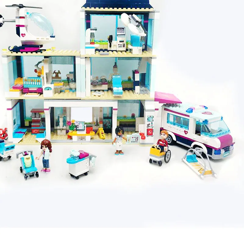 01039 Heart lake Hospital Construction Toy Friends Girls Series 932pcs Building Blocks Compatible 41318 | Игрушки и хобби