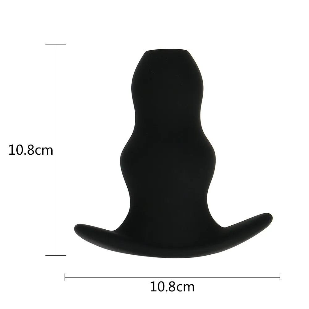 Hollow silicone anal plug Pull Ring Ball Silicone Women and Men Erotic Stainless Trainer Toys Products Butt Plug W321 |