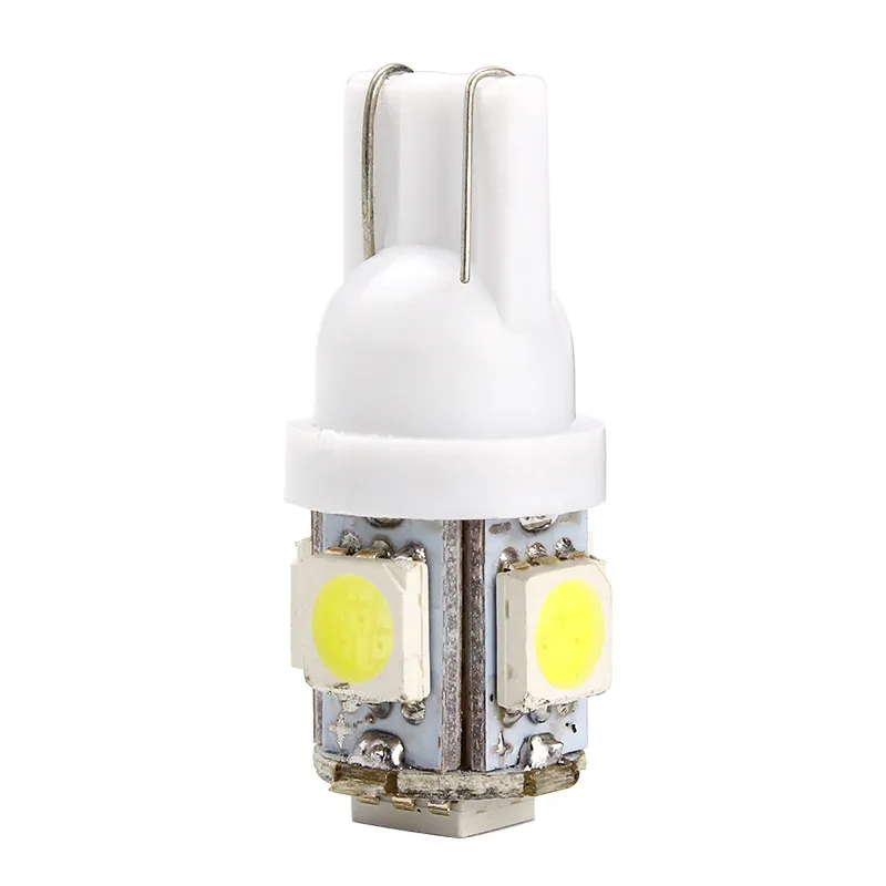 LEEPEE 10 шт./лот светодиодный автомобильный боковой клиновой светильник 5050 W5W 5 SMD 194 168 приборная панель номерной знак лампы для парковки