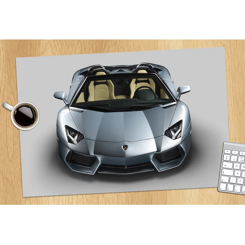 Роскошный автомобиль Aventador LP700-4 серебристый суперкар Плакаты и принты настенные