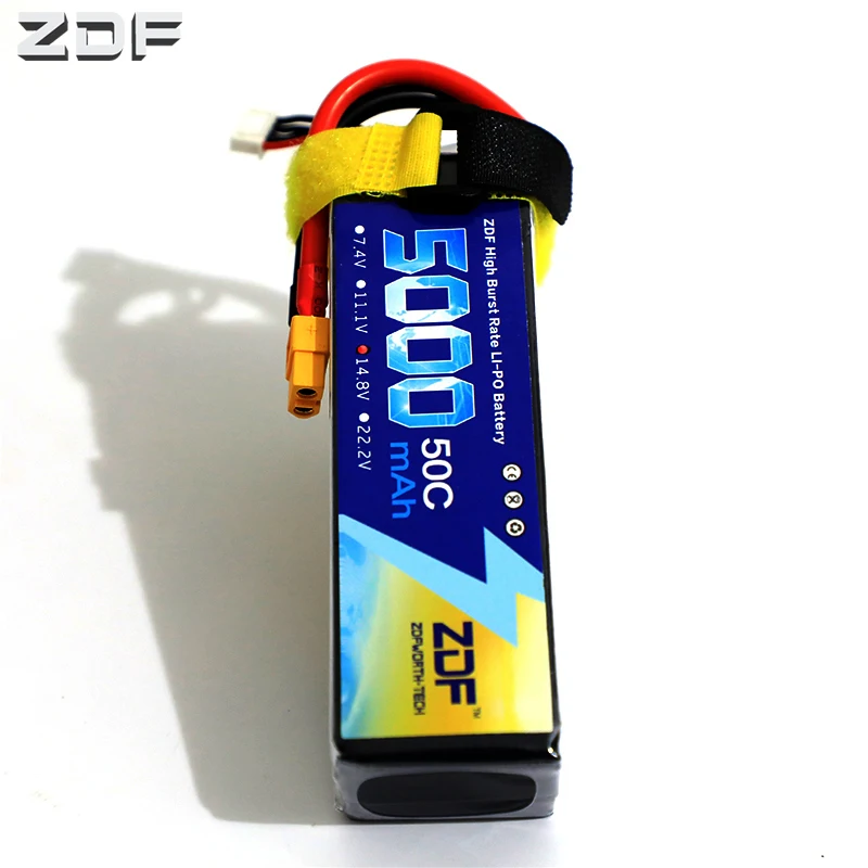 ZDF 14 8 V 4S 5000mAh 50C 100C RC LiPo Battery батареи для вертолета квадрокоптера лодки автомобиля