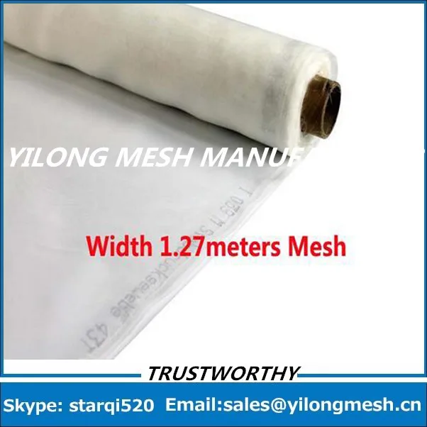 

Fast Delievery!!! White 10 Meters 140T(280mesh)-127cm Monofilament Polyester Silk Screen Printing Mesh