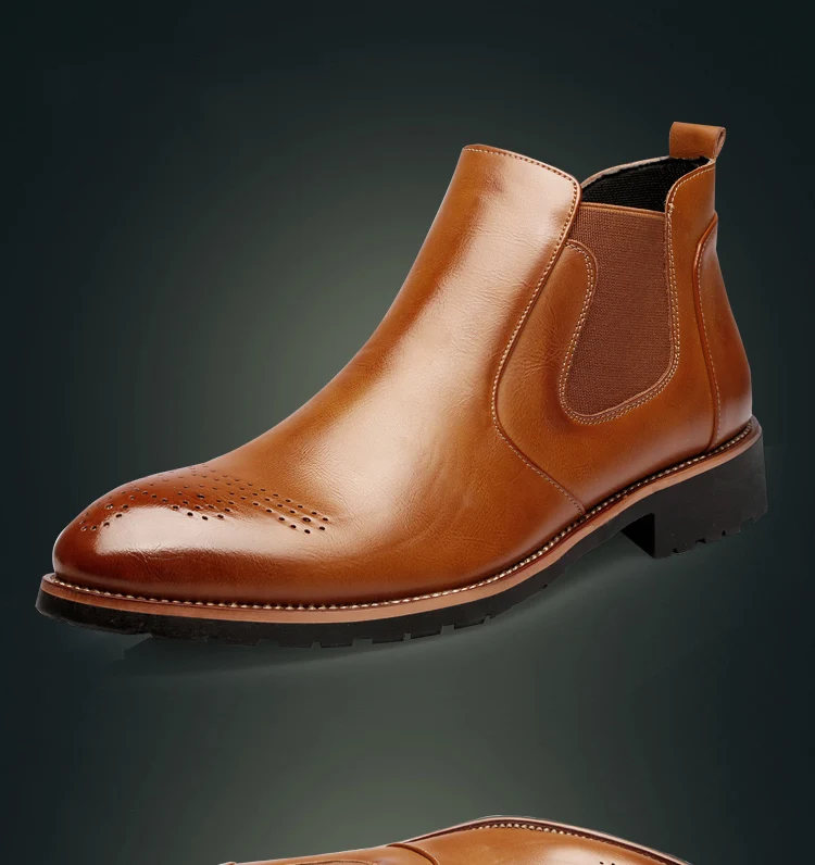 VESONAL осень зима классические ботильоны челси из натуральной кожи мужская обувь с мехом теплые винтажные мужские повседневные мотоботы