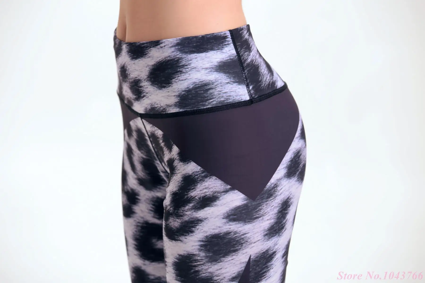 Пикантные узкие Для женщин Йога леопардовый комплект бюстгальтер Cooleye Брюки для