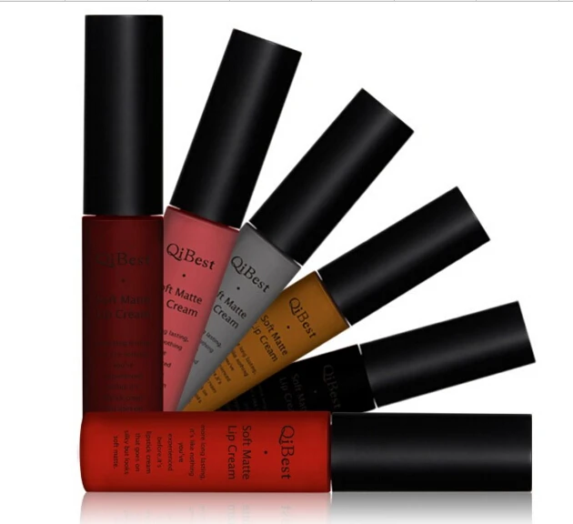 Бренд qibest блеск для губ Сексуальная Косметика гладкая жидкая без ворса
