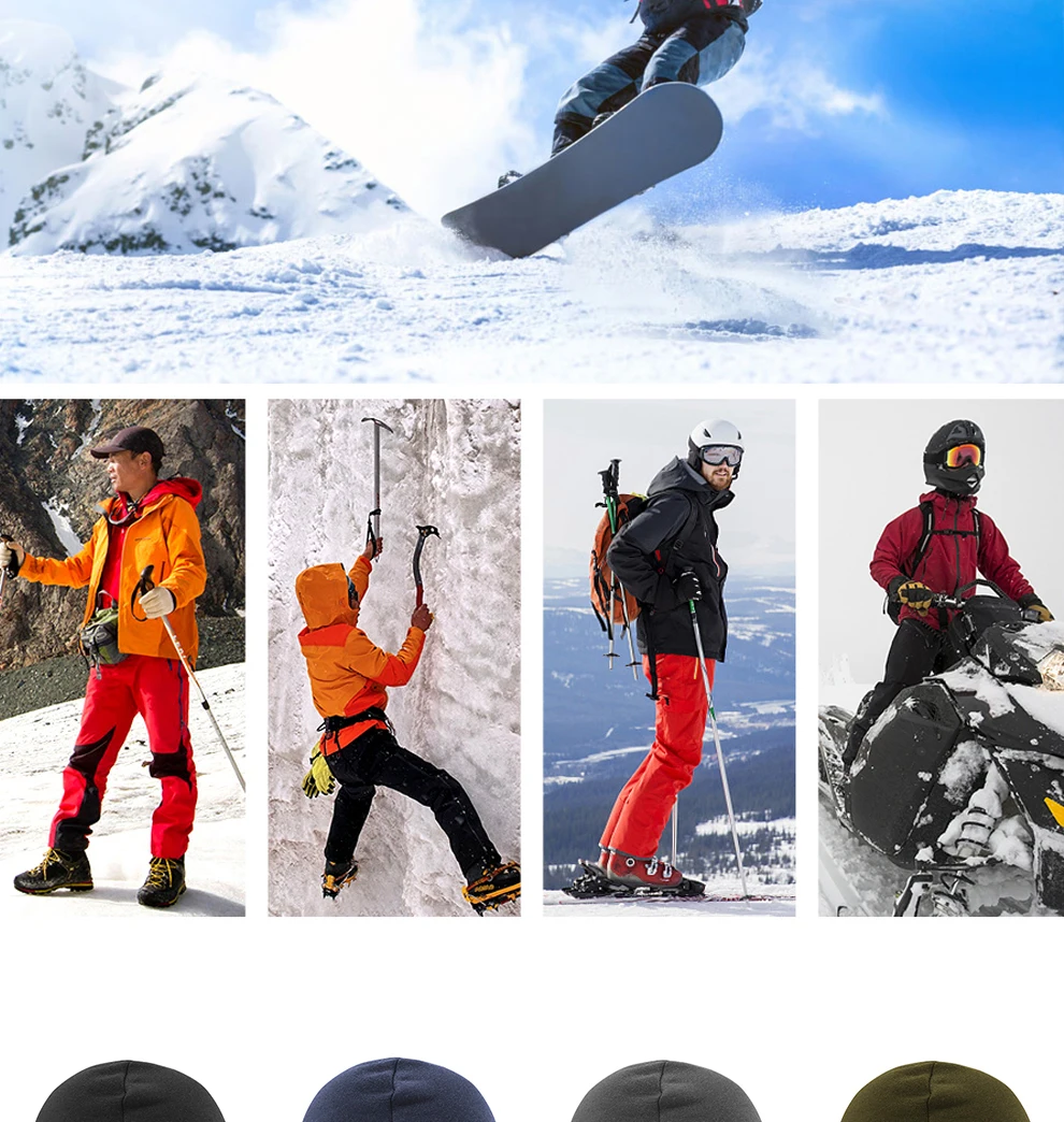 Толстая шерсть флис зимний грелка шеи тепловой ветронепроницаемый подшлемник шапки для сноуборда Кепка защита удобная маска для лица