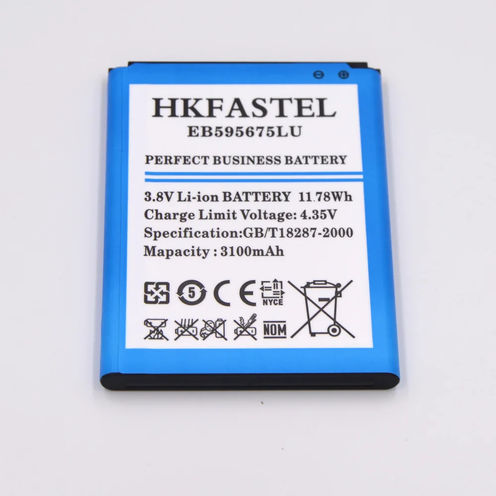 HKFASTEL Новый EB595675LU Батарея для samsung GALAXY Note 2 II N7100 E250 LTE N7105 N7102 T889 L900 Аккумуляторы