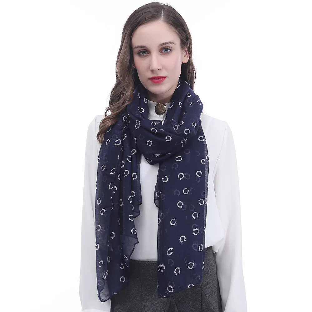 10pcs/lot Horseshoe Horse Print Women's Large Scarf Shawl Wrap Soft Lightweight for All Seasons | Wraps