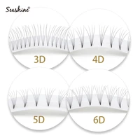 seashine short stem pre fanned lasehs individual eyelash lashes russian volume eyelash extensions premade fans
