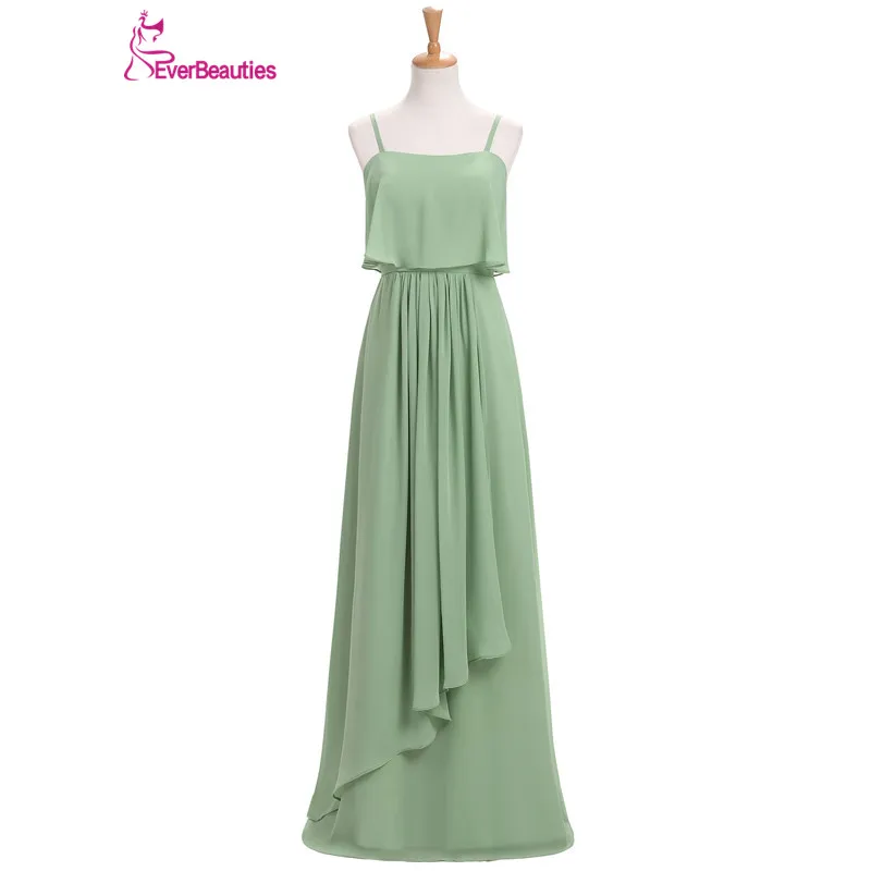 

Robe Demoiselle D'Honneur Bridesmaid Dresses 2020 Chiffon Pleat Floor-Length brautjungfernkleid Wedding Guest Dress