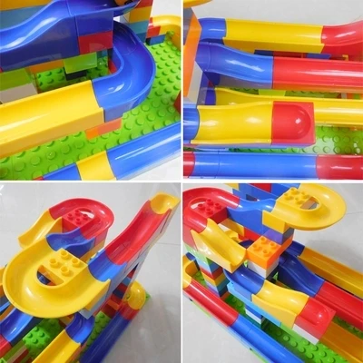 10 шт./Marble Run Duplo сборные пластиковые слайды блоки части аксессуары для детей