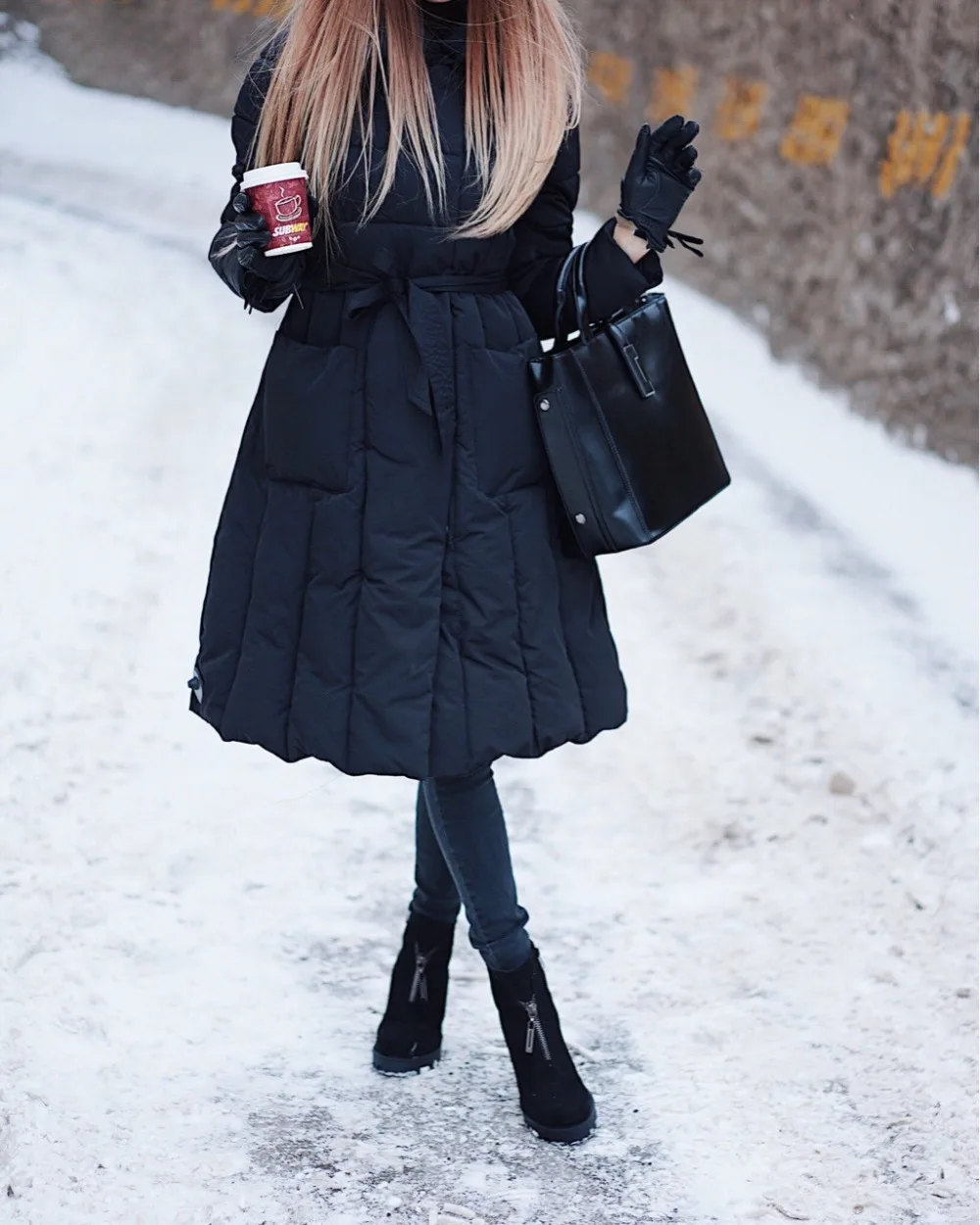 WOOASIS NEW large pocket slim temperament cotton women coat | Женская одежда