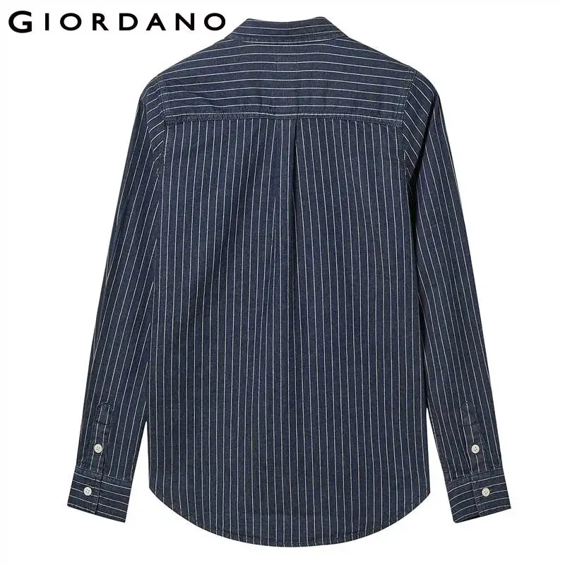 Giordano женская стрейчевая джинсовая рубашка slim fit из натурального хлопка данная