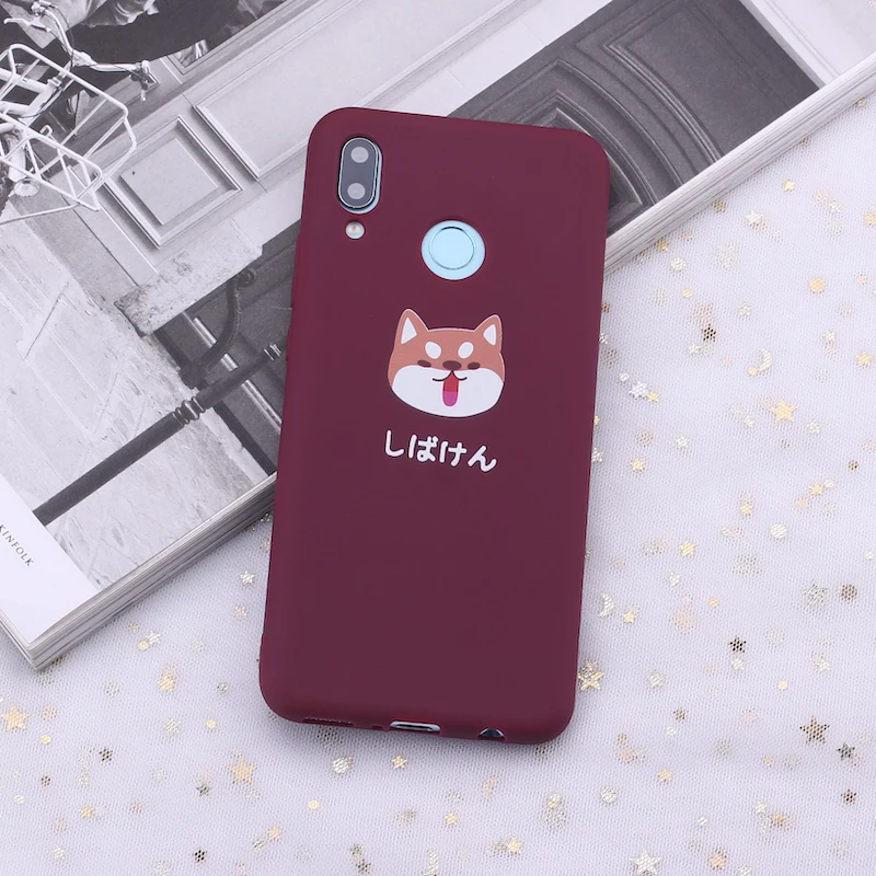

For Huawei Honor Mate 10 20 Nova P20 P30 P Smart Akita Dalmatian Shiba Inu Pug Puppies Silicone Phone Case Capa Fundas
