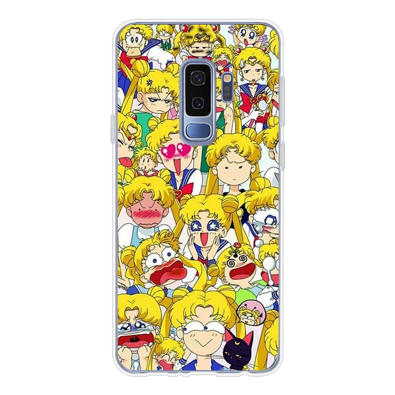 ciciber Sailor Moon Phone Case for Samsung Galaxy S10 S10+ S10e Soft TPU Back Cover S9 S8 S7 S6 S5 Edge Plus S9+ |