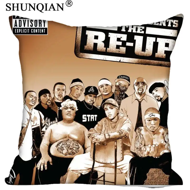 

High Quality Eminem Style throw Pillowcase Square Zippered Pillow Cover Custom Gift 40x40cm Drop Shipping