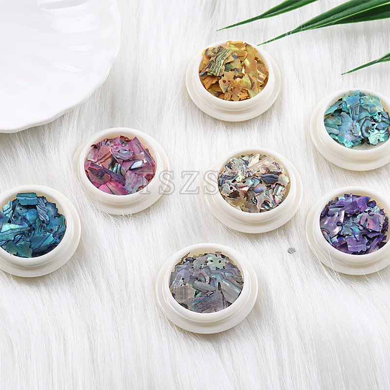 1 горшок/лот блестящий дизайн ногтей Декор ультратонкий Асимметричный морской